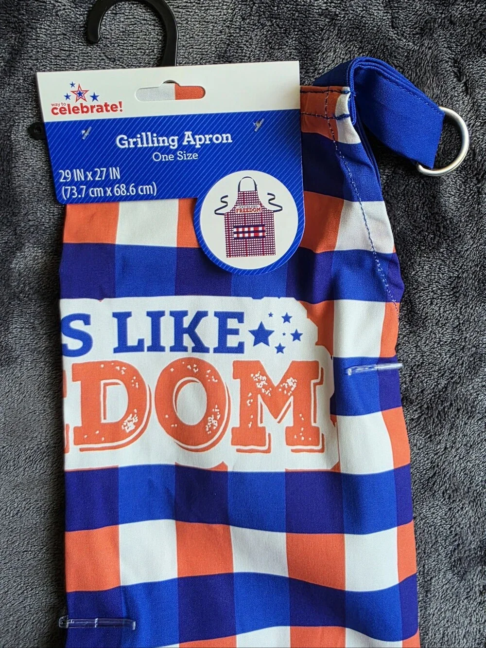 New Way to Celebrate 2026 Patriotic Grilling Apron for Adults Red White Blue